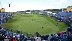 The 18th green at Royal Portrush